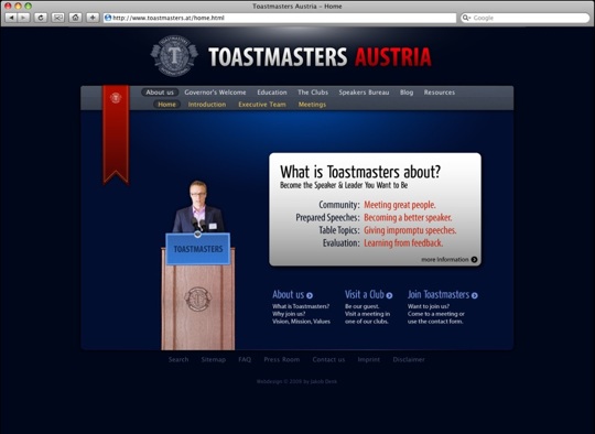 Toastmasters Austria Website